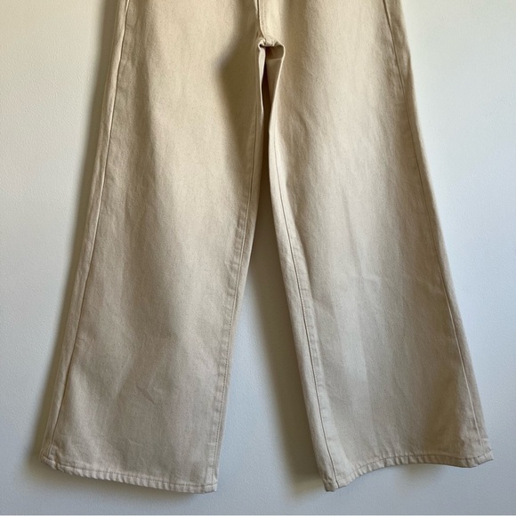 Triarchy High Rise Wide Leg Jeans in Off White - Picture 5 of 16